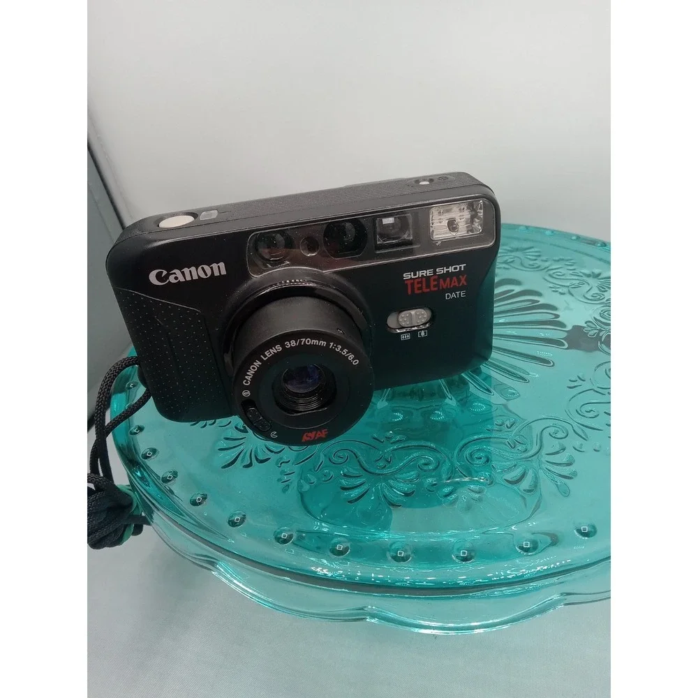 Canon Sure Shot TELEMAX Date Point & Shoot 35mm Film Camera 38/70mm Lens TESTED